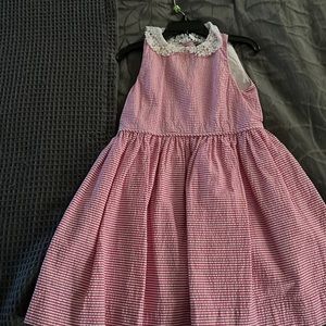 Red and white little girls dress worn once